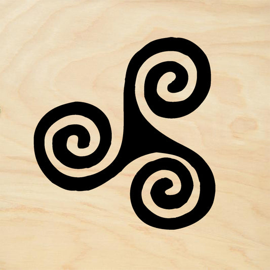 StampaFe Tri Curl Mixed Media Rubber Art Stamp