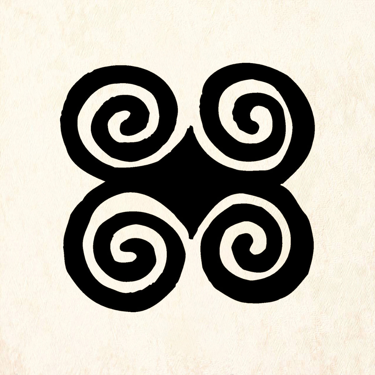 StampaFe Square Curl Four Spiral Rubber Art Stamp