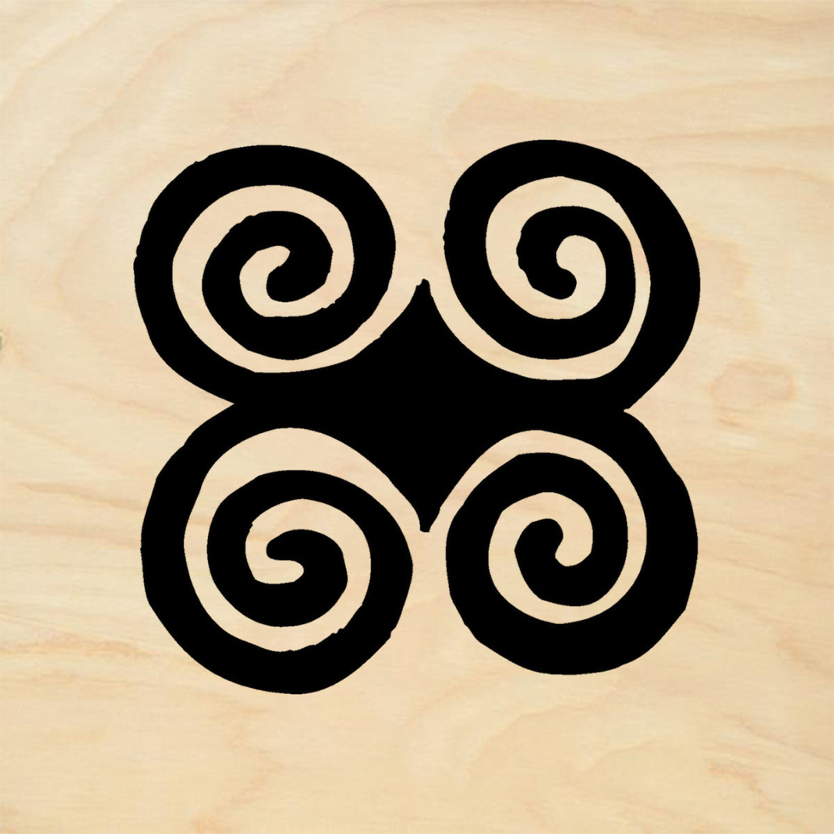StampaFe Square Curl Four Spiral Rubber Art Stamp