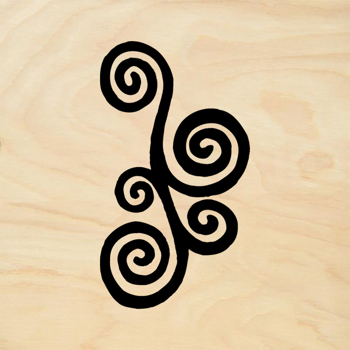 StampaFe Curly Curl Decorative Flourish Rubber Art Stamp