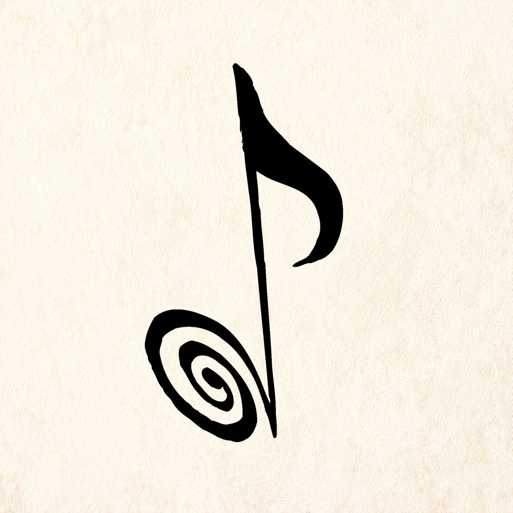StampaFe Eighth Note Mixed Media Rubber Art Stamp