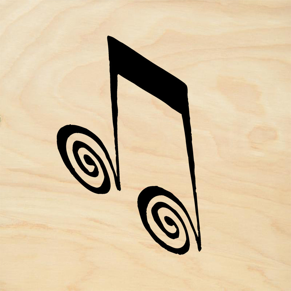 StampaFe Sixteenth Note Mixed Media Rubber Art Stamp
