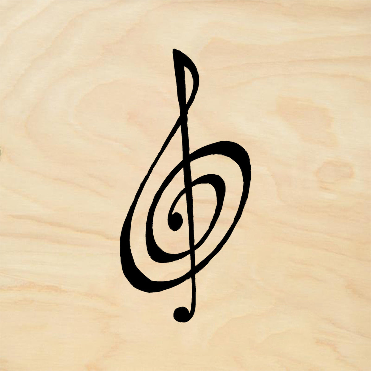 StampaFe Treble Clef Music Symbol Rubber Art Stamp