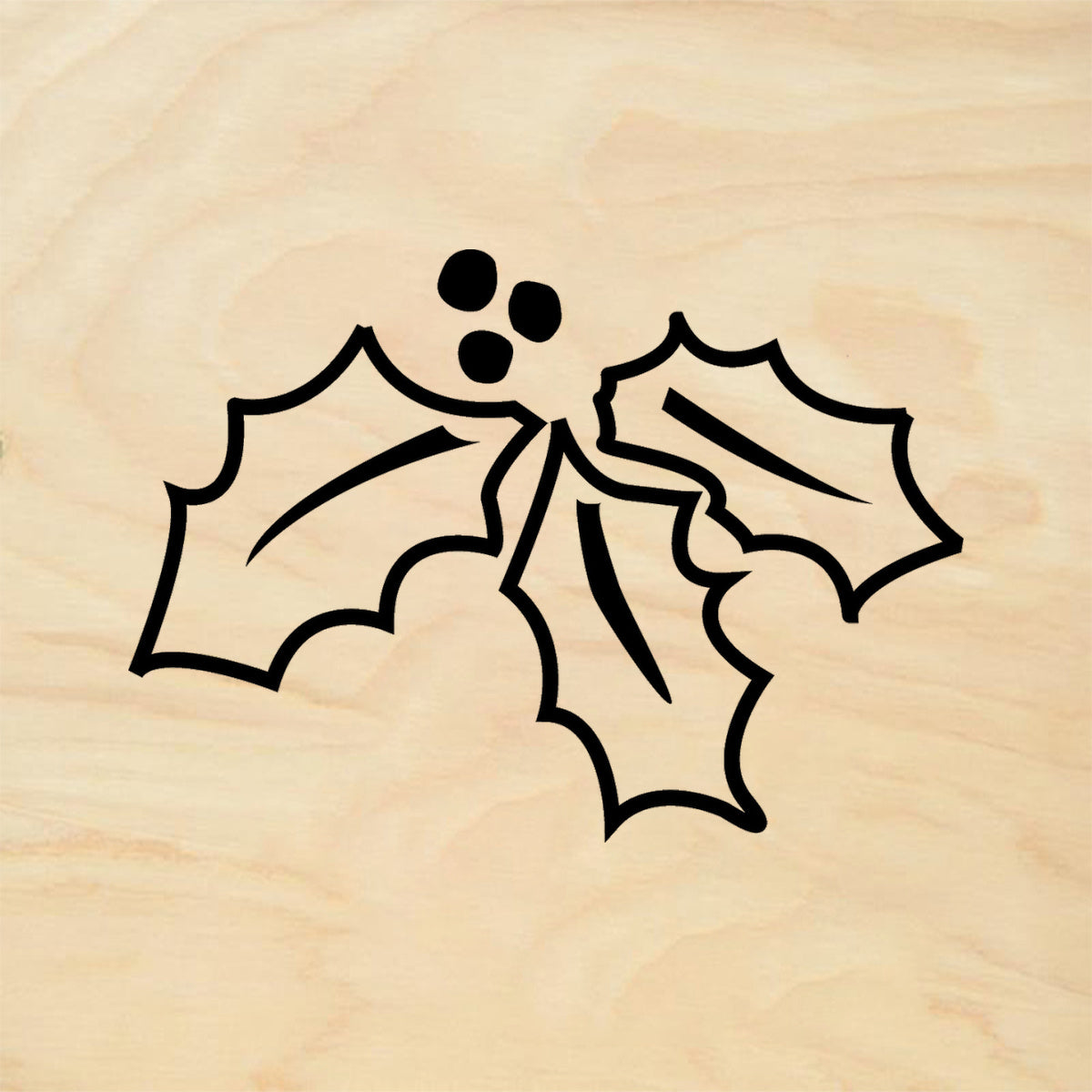 StampaFe Big Holly Holiday Rubber Art Stamp