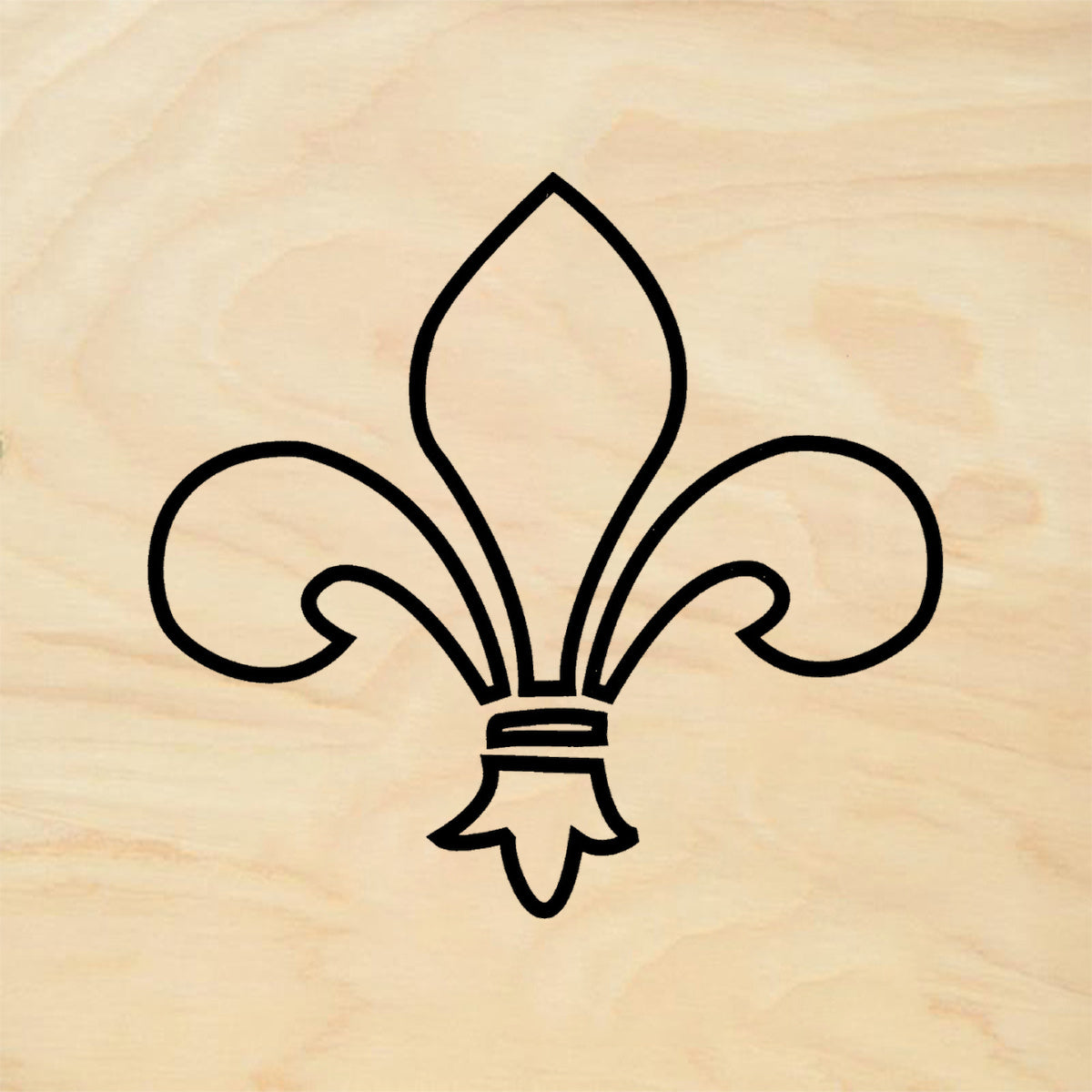StampaFe Fleur de Lis Outline Vintage Rubber Art Stamp