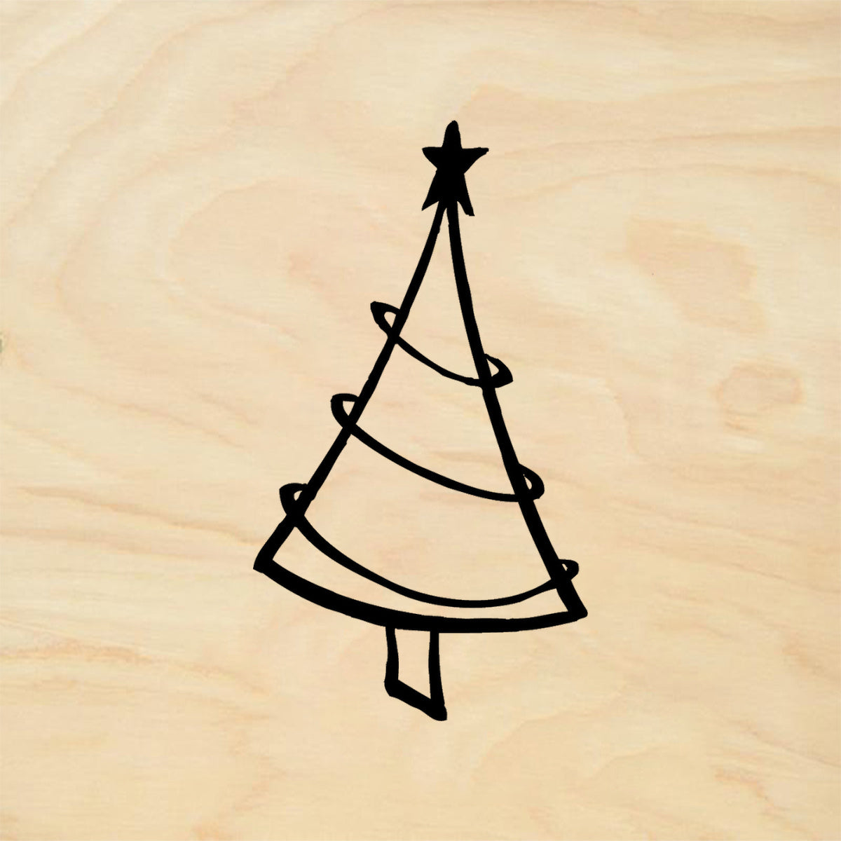 StampaFe Jetson Tree Retro Rubber Art Stamp