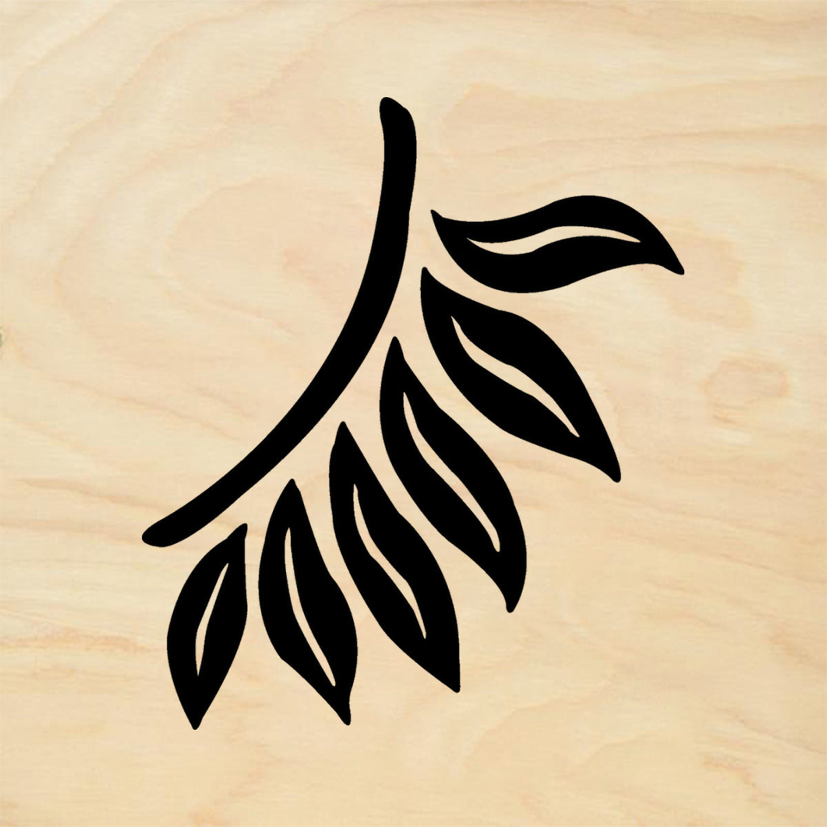 StampaFe Feather Leaf Botanical Rubber Art Stamp