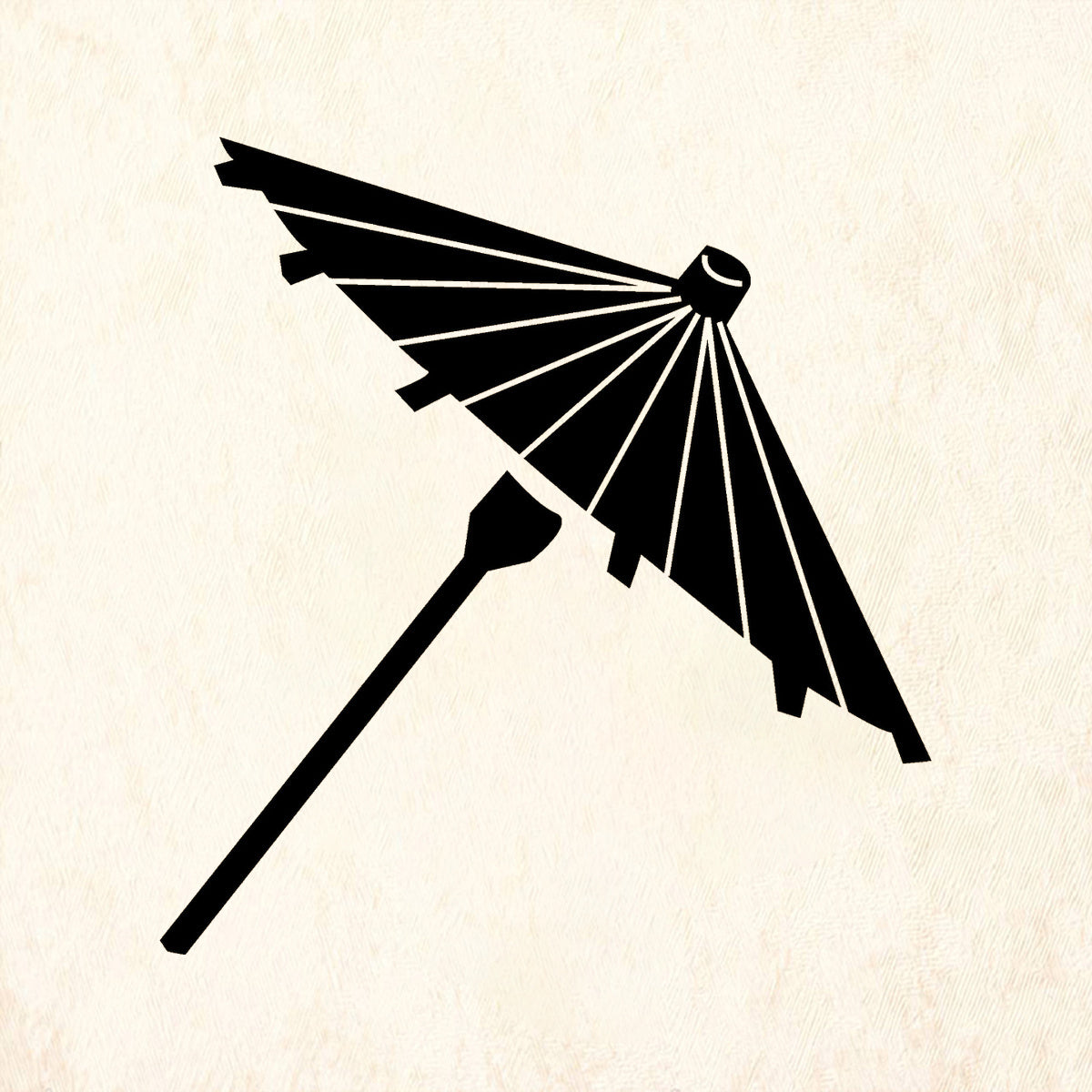 StampaFe Parasol Mixed Media Rubber Art Stamp
