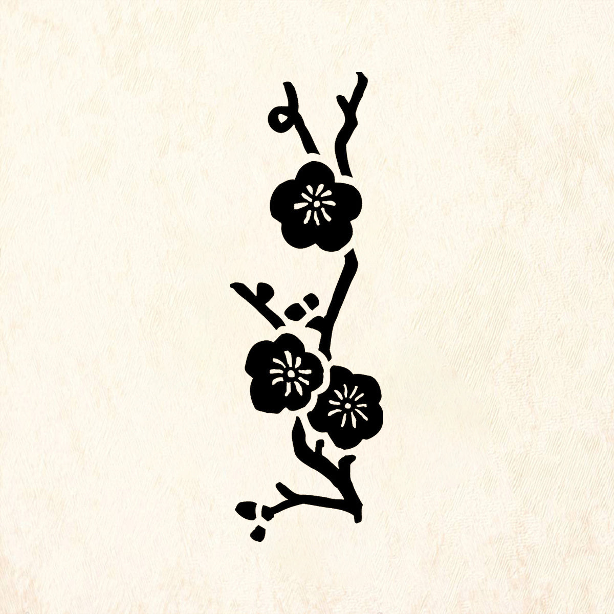 StampaFe Cherry Blossom Floral Rubber Art Stamp