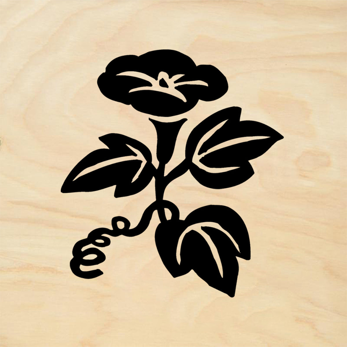 StampaFe Morning Glory Floral Rubber Art Stamp