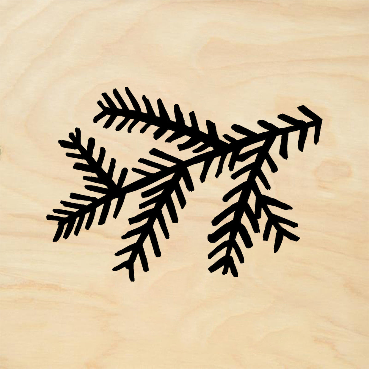StampaFe Spruce Branch Large Holiday Rubber Art Stamp