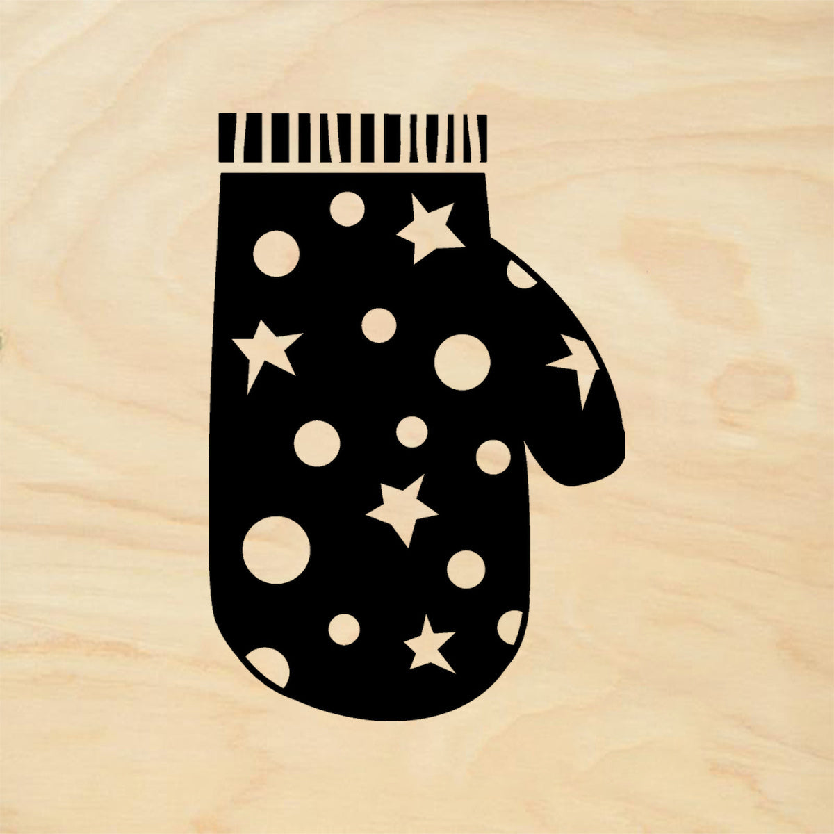 StampaFe Mitten Holiday Rubber Art Stamp