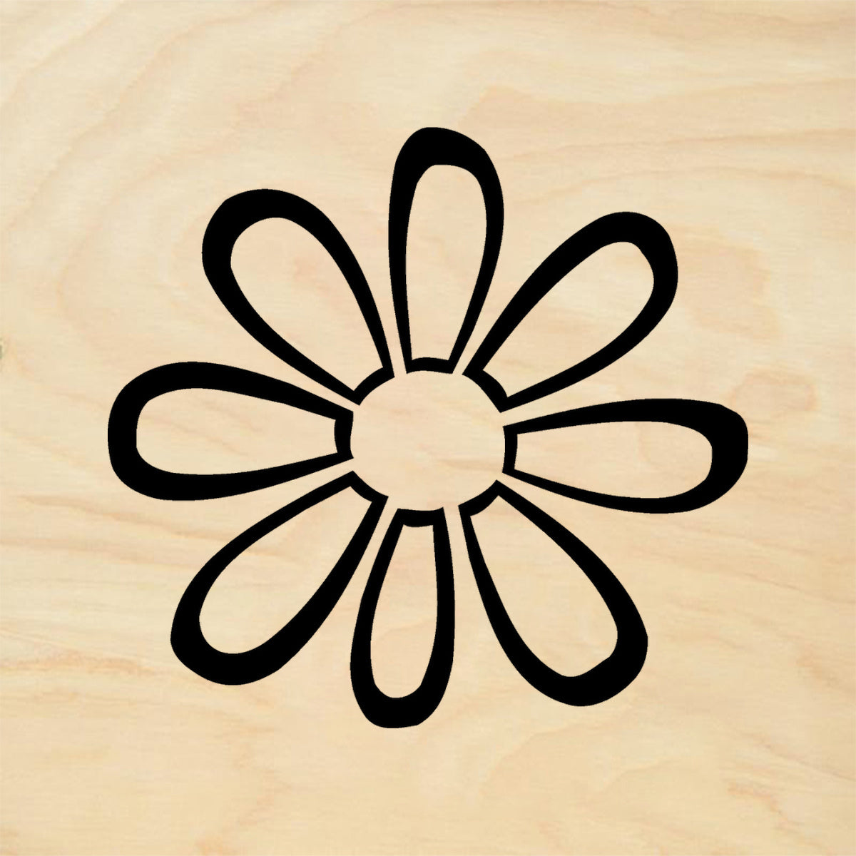 StampaFe Open Daisy Floral Rubber Art Stamp