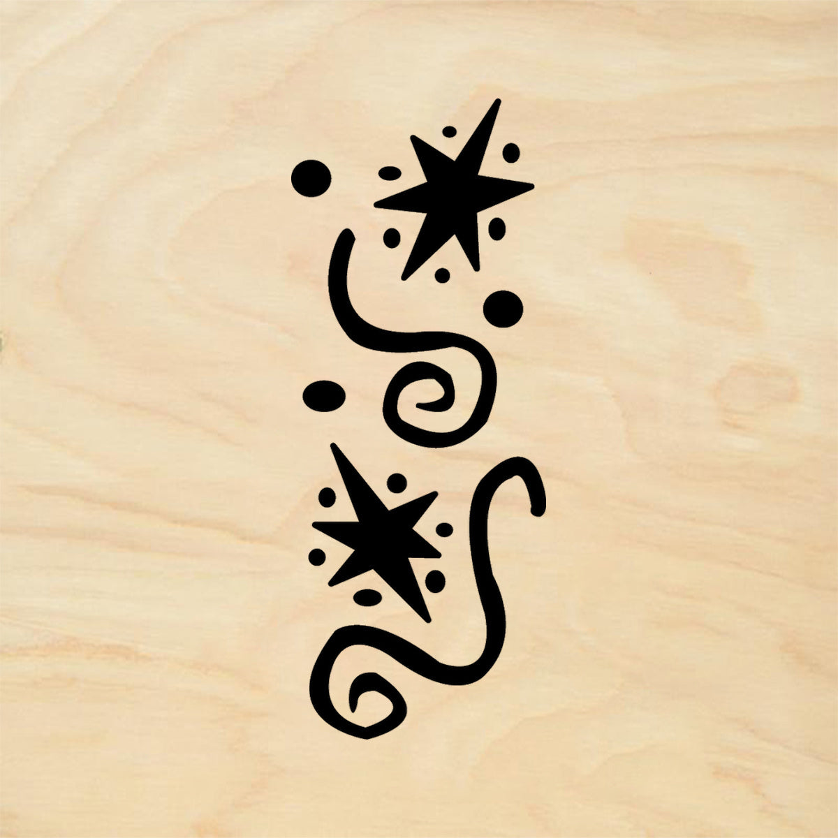 StampaFe Party On Design Mixed Media Rubber Art Stamp