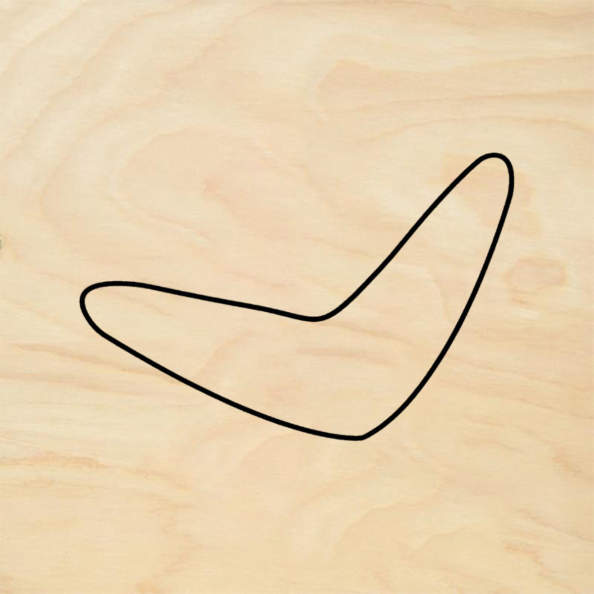 StampaFe Boomerang outline Retro Rubber Art Stamp