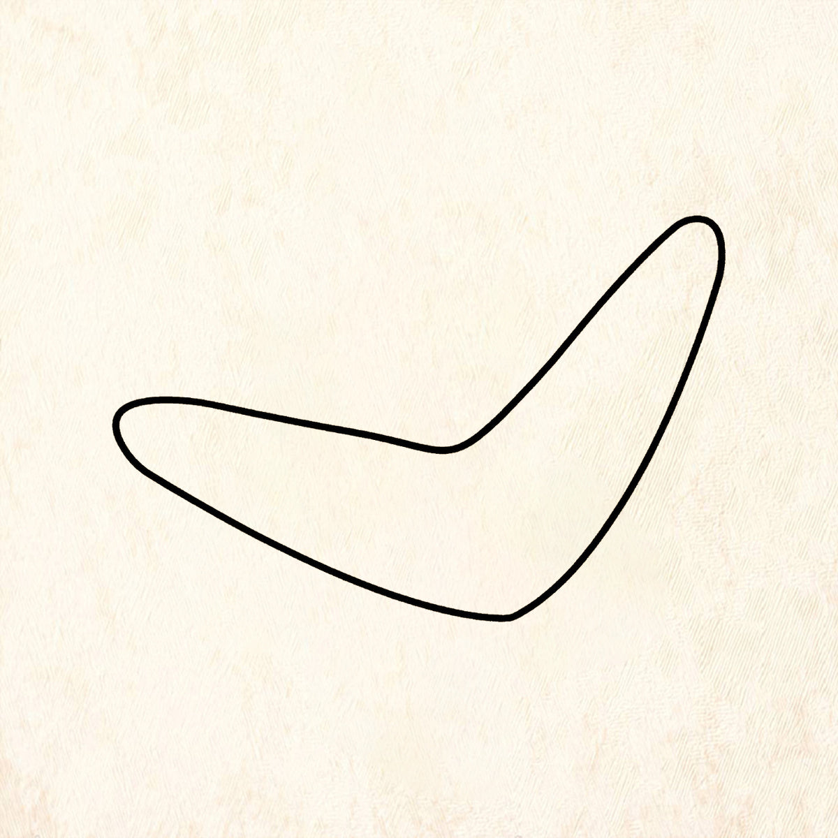 StampaFe Boomerang outline Retro Rubber Art Stamp