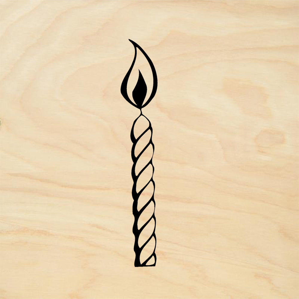 StampaFe Birthday Candle Card Making Rubber Art Stamp