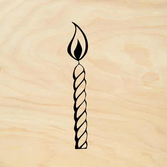 StampaFe Birthday Candle Card Making Rubber Art Stamp