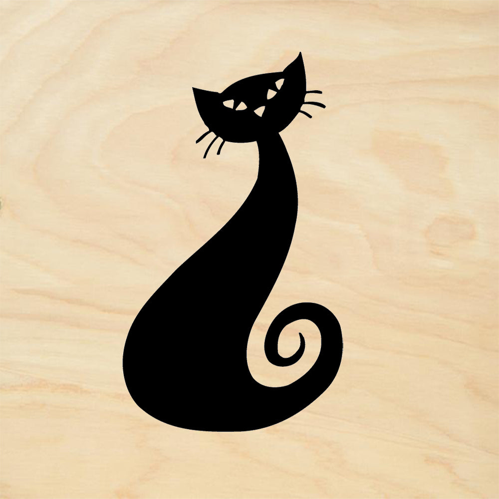 StampaFe Bandit Cat Large Mixed Media Rubber Art Stamp