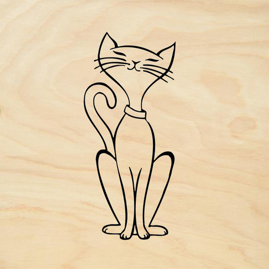 StampaFe Missy Cat Large Mixed Media Rubber Art Stamp