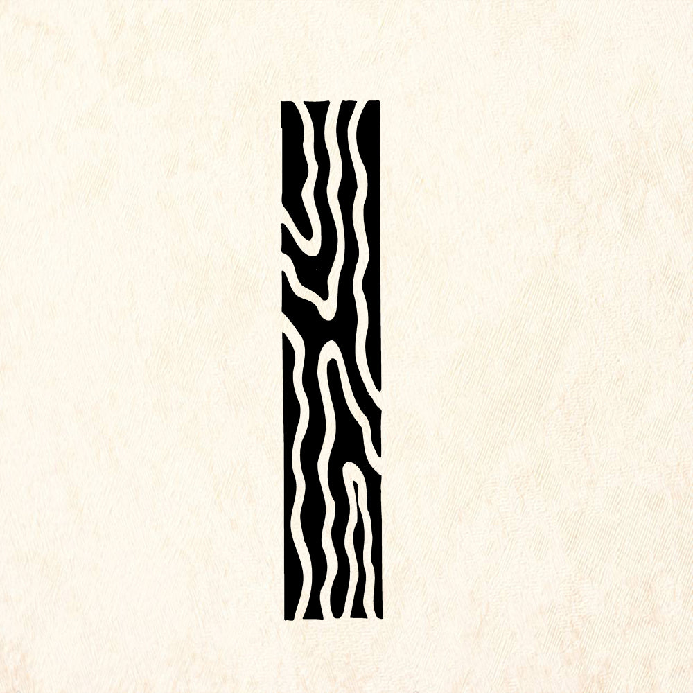 StampaFe Wood Grain Border Mixed Media Rubber Art Stamp