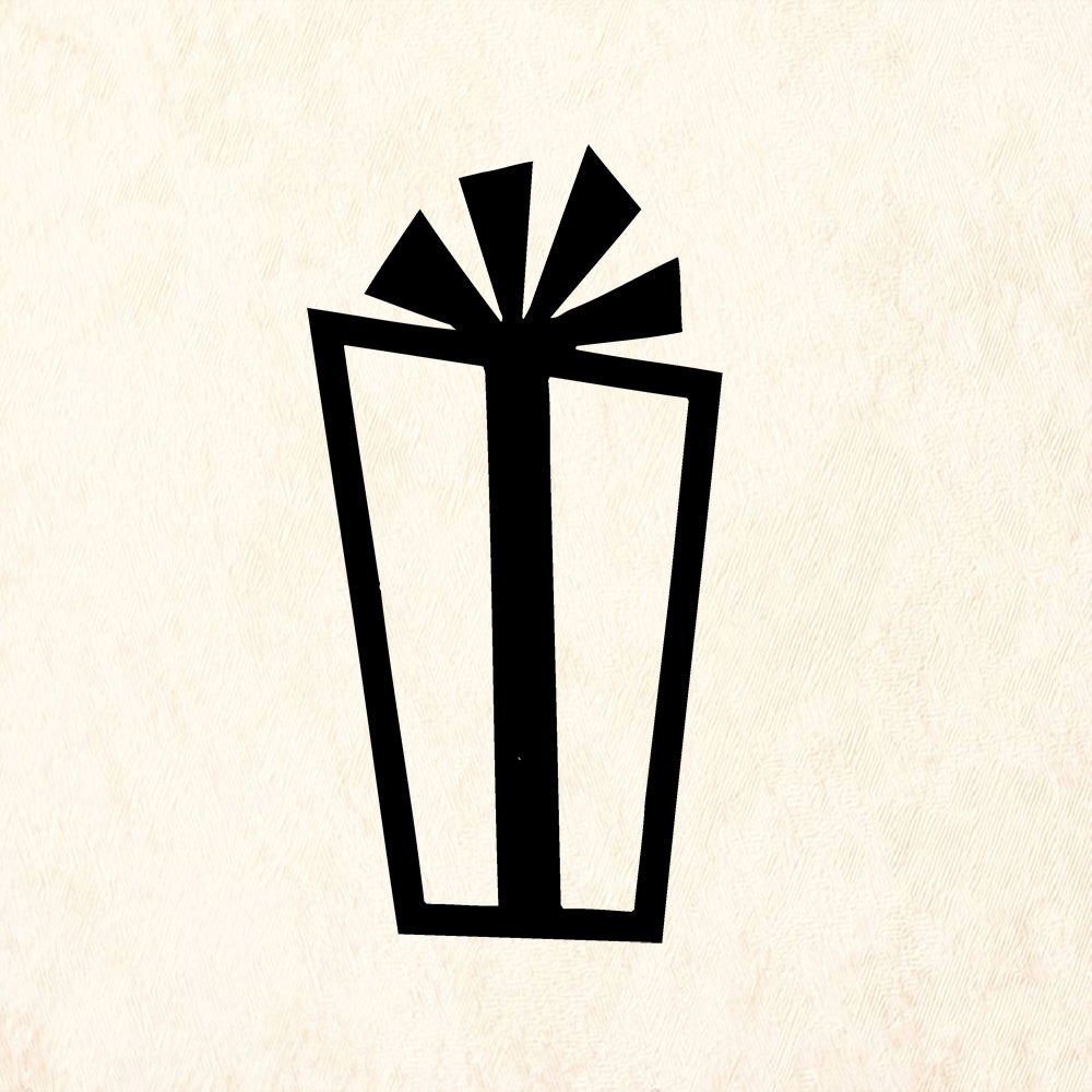 StampaFe Present   Holiday Rubber Art Stamp