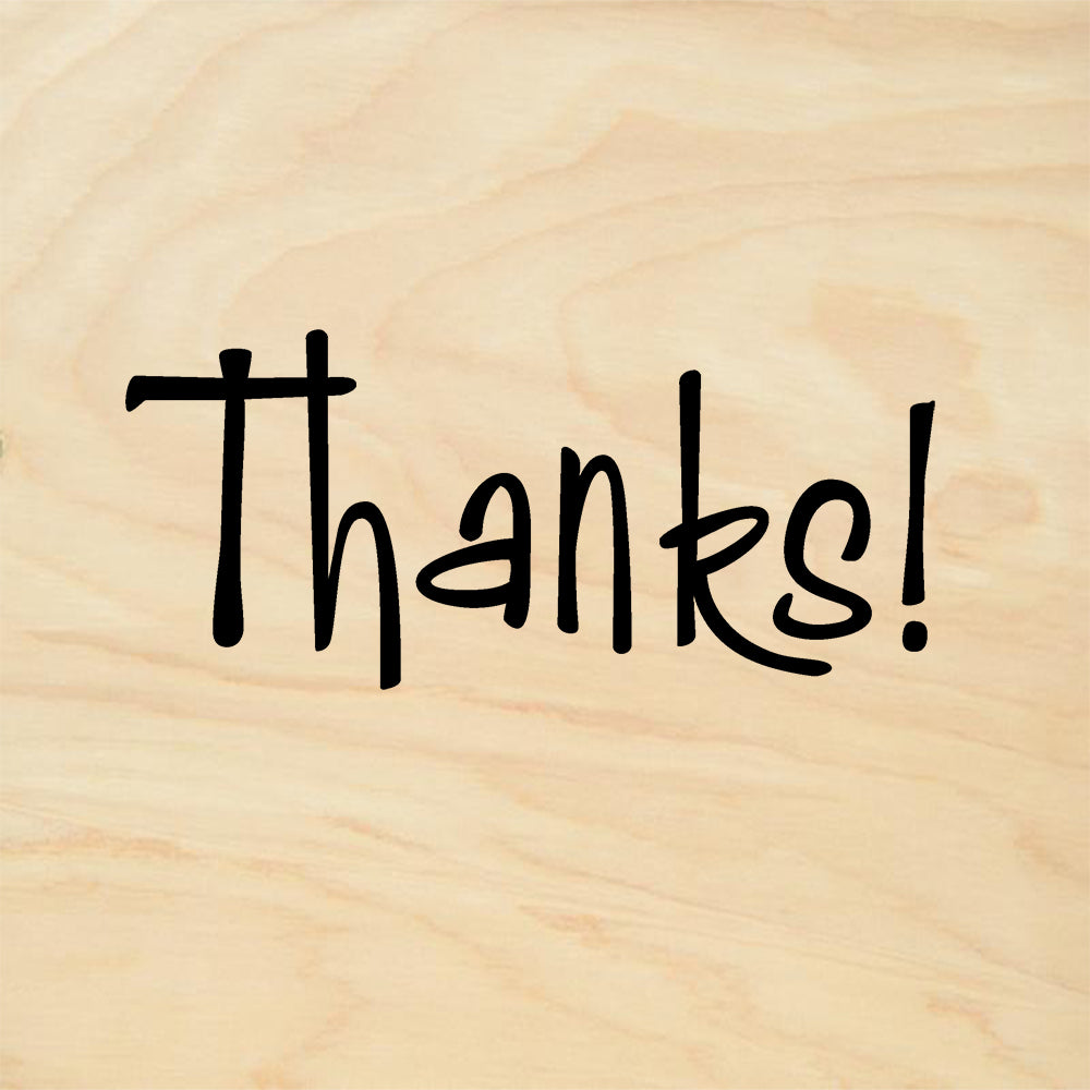 StampaFe Thanks! Card Making Rubber Art Stamp