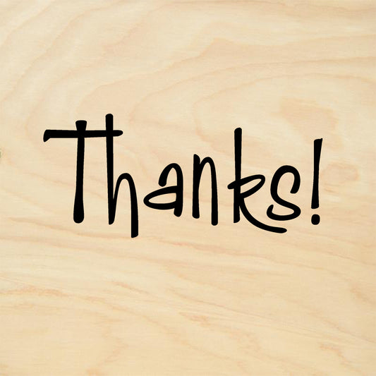 StampaFe Thanks! Card Making Rubber Art Stamp