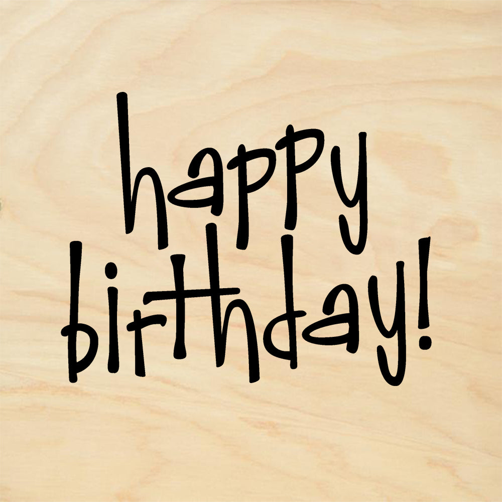 StampaFe Happy Birthday  Card Making Rubber Art Stamp
