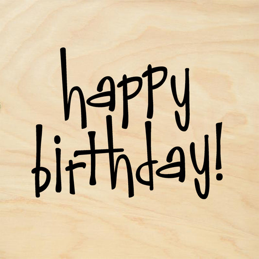 StampaFe Happy Birthday  Card Making Rubber Art Stamp