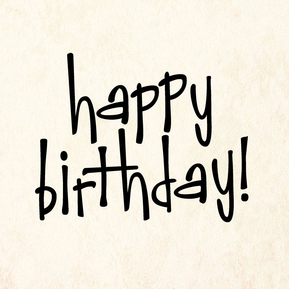 StampaFe Happy Birthday! Card Making Rubber Art Stamp