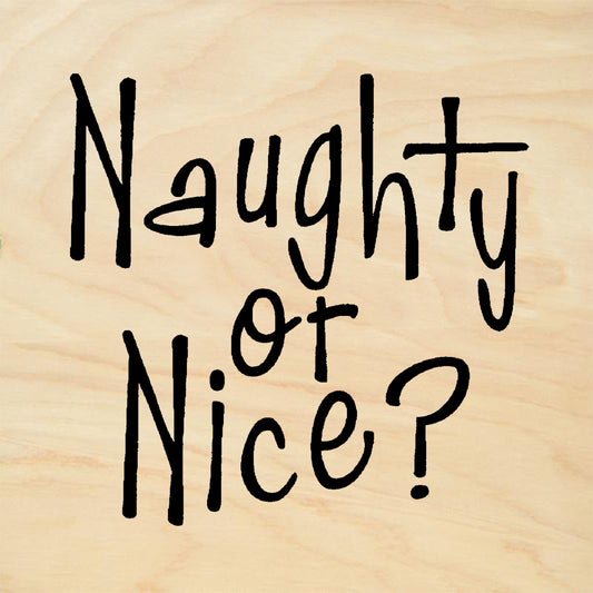 StampaFe Naughty or Nice? Holiday Rubber Art Stamp