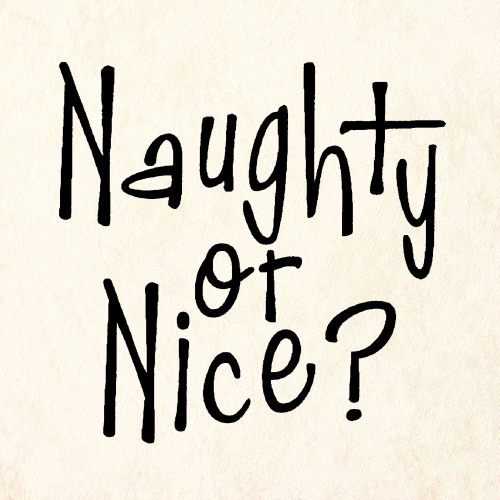 StampaFe Naughty or Nice? Holiday Rubber Art Stamp