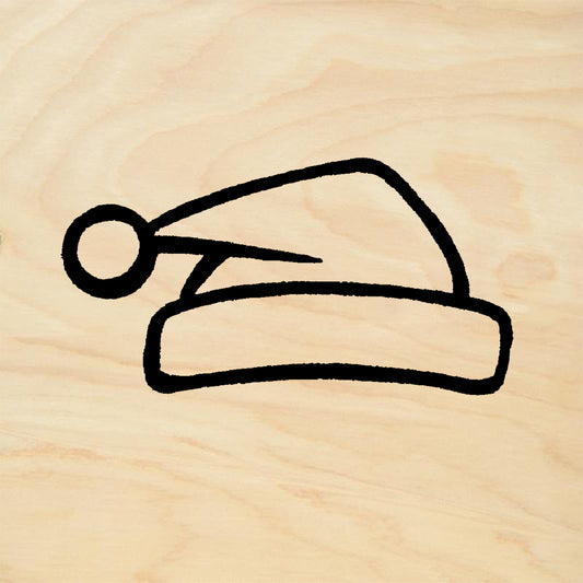 StampaFe Santa's Hat Holiday Rubber Art Stamp