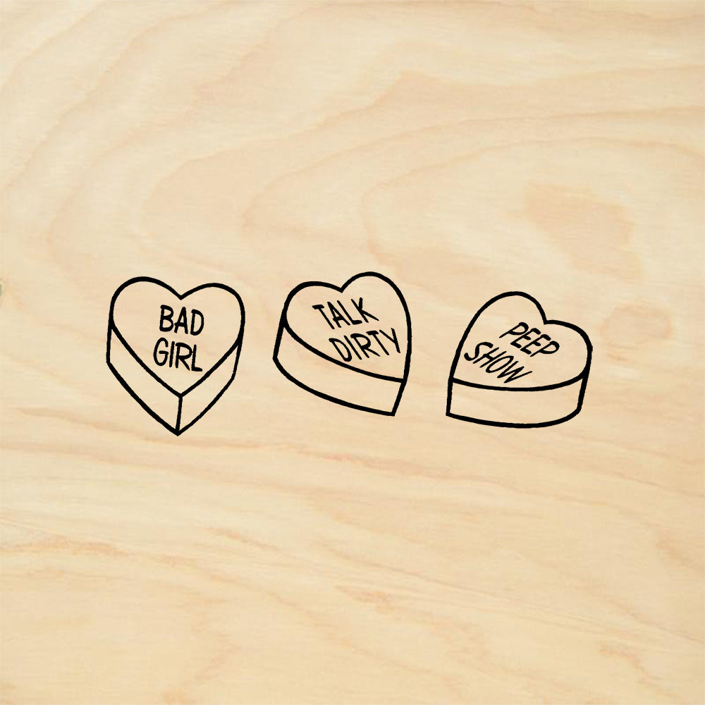 StampaFe Conversation Heart Border Card Making Rubber Art Stamp