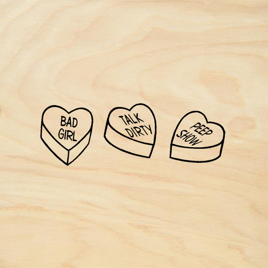 StampaFe Conversation Heart Border Card Making Rubber Art Stamp