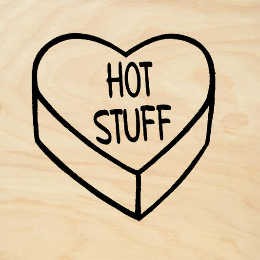 StampaFe Hot Stuff Heart Card Making Rubber Art Stamp