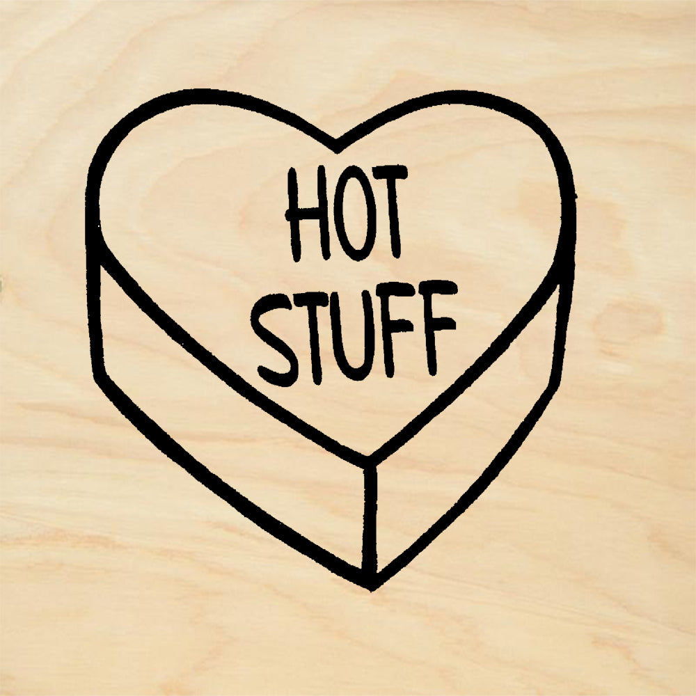 StampaFe Hot Stuff Heart Card Making Rubber Art Stamp
