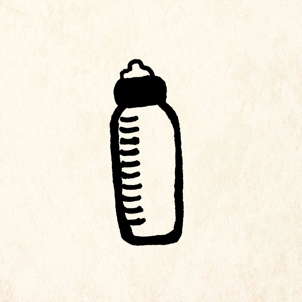 StampaFe Baby Bottle Rubber Art Stamp