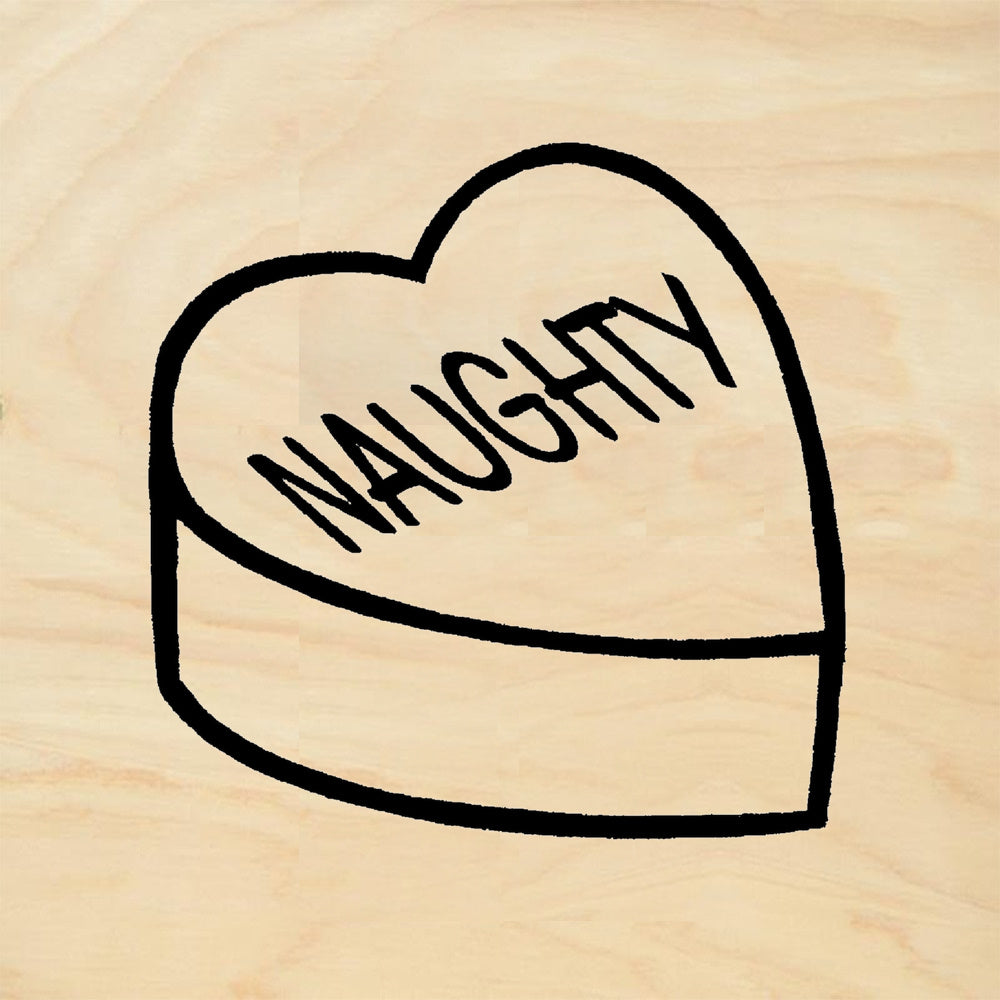 StampaFe Naughty Heart Card Making Rubber Art Stamp