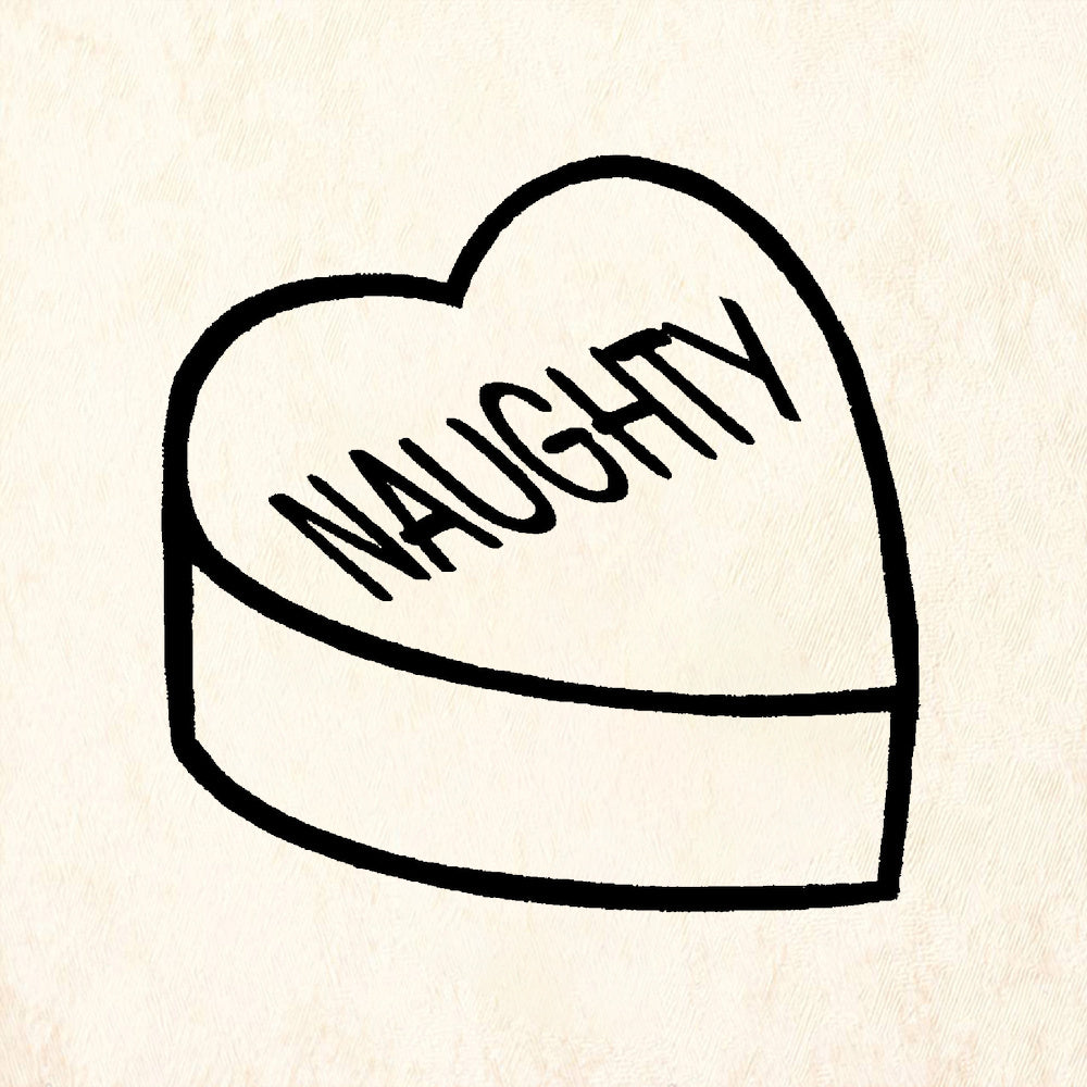 StampaFe Naughty Heart Card Making Rubber Art Stamp