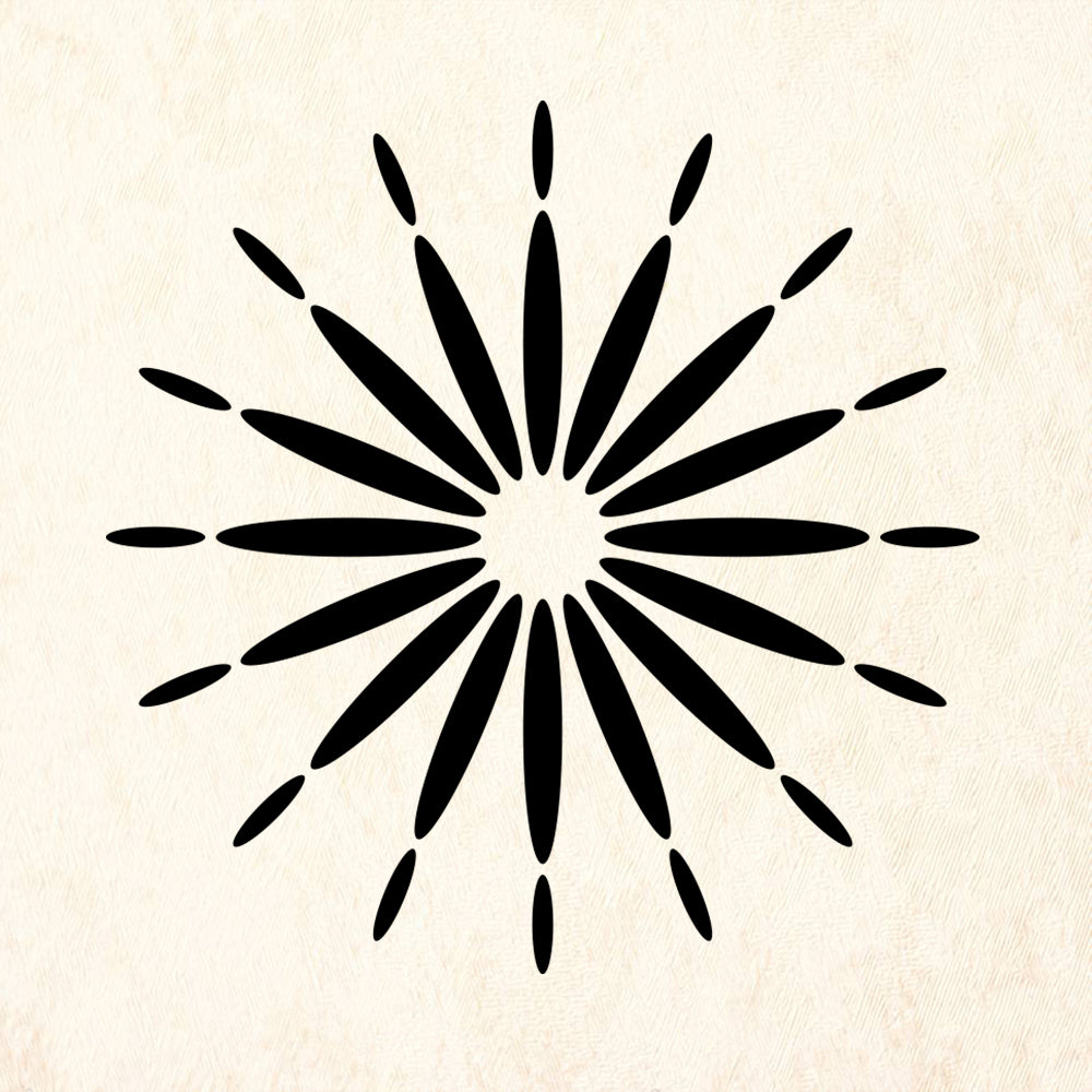 StampaFe Snap Design Starburst Rubber Art Stamp
