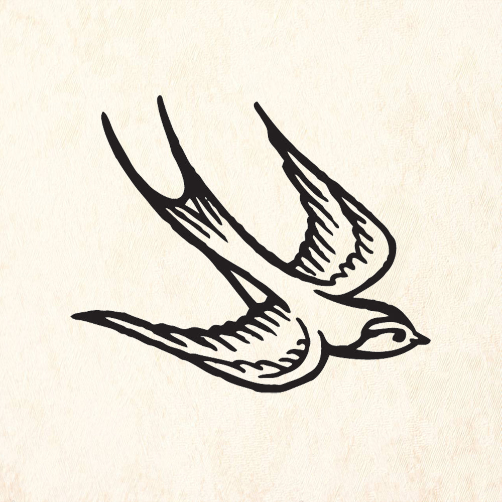 StampaFe Swallow Mixed Media Rubber Art Stamp