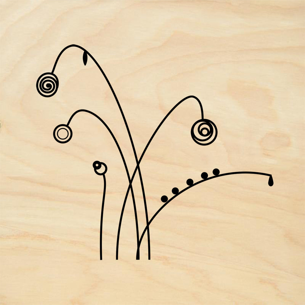 StampaFe In the Weeds Botanical Rubber Art Stamp