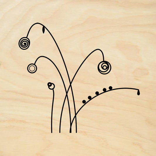 StampaFe In the Weeds Botanical Rubber Art Stamp