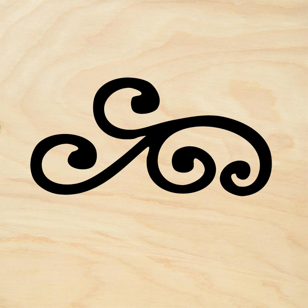StampaFe Curve Flourish Mixed Media Rubber Art Stamp