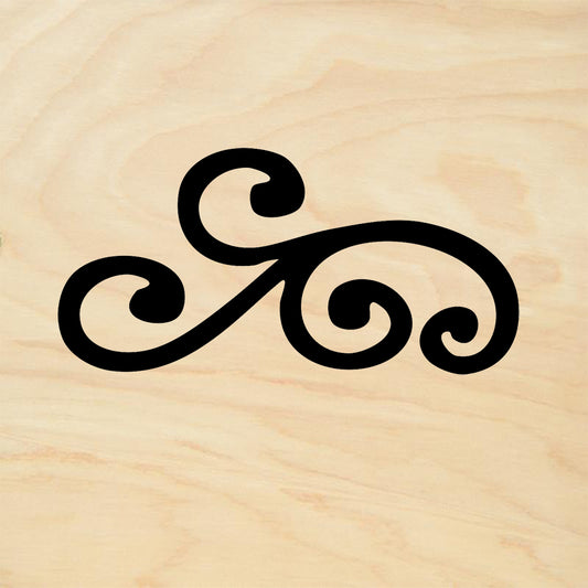 StampaFe Curve Flourish Mixed Media Rubber Art Stamp