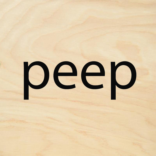 StampaFe Peep Word Art Rubber Art Stamp