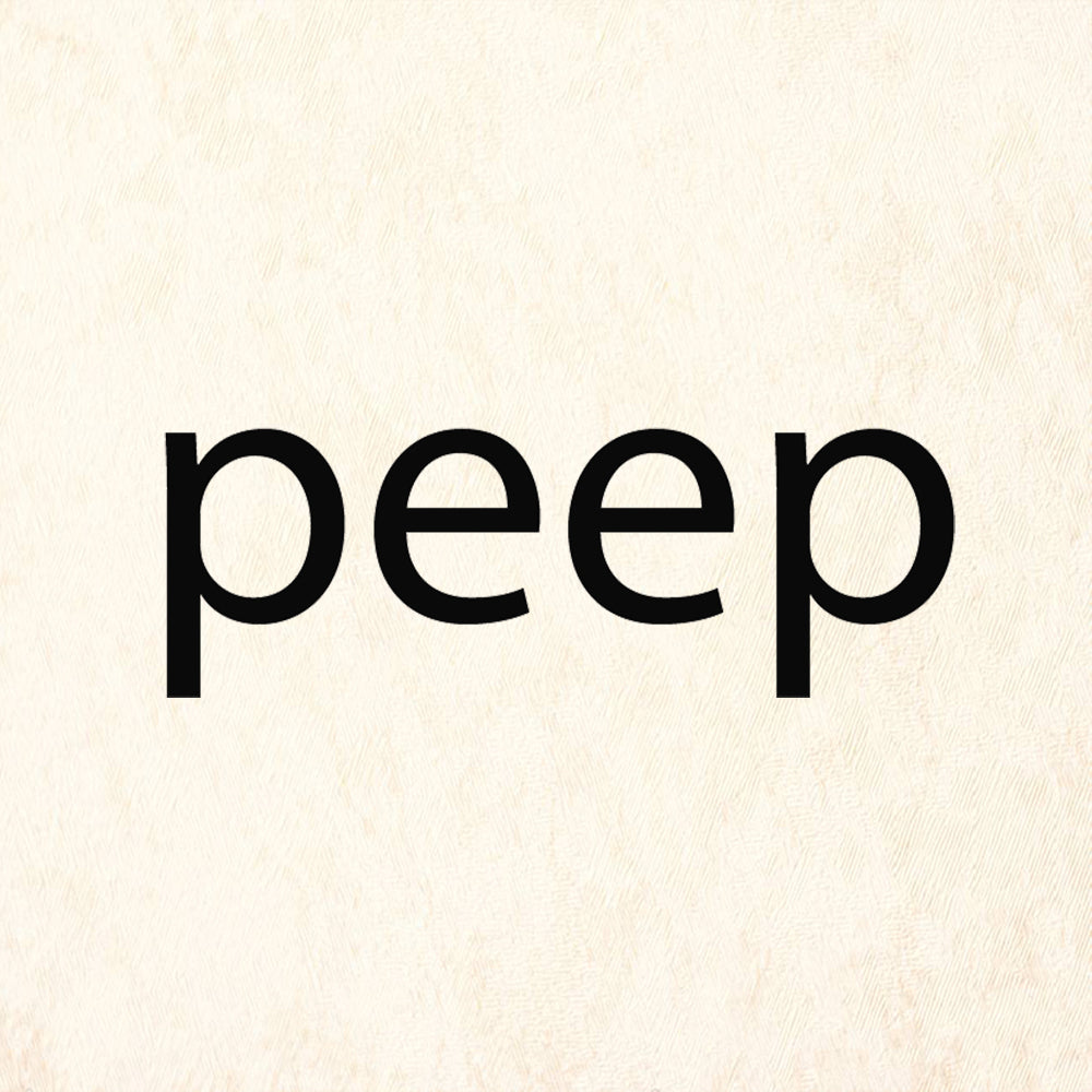 StampaFe Peep Word Art Rubber Art Stamp