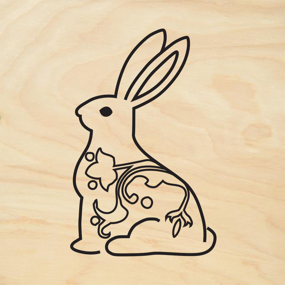 StampaFe Decorated Bunny Easter Rubber Art Stamp